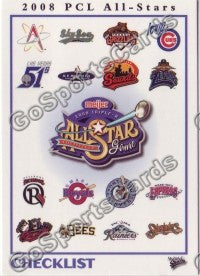 2007 Pacific Coast League All Star MultiAd Header Card