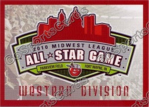 2010 MidWest League All Star Western Header Card