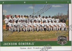 2011 Jackson Generals Team Photo Checklist Card