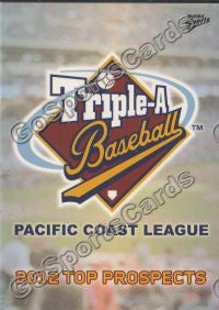 2012 Pacific Coast League Top Prospect PCL Header Checklist