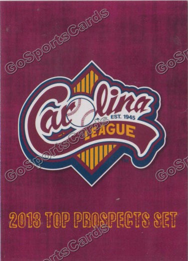 2013 Carolina League Top Prospect Header Card