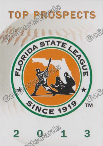 2013 Florida State League Top Prospect FSL Header Checklist