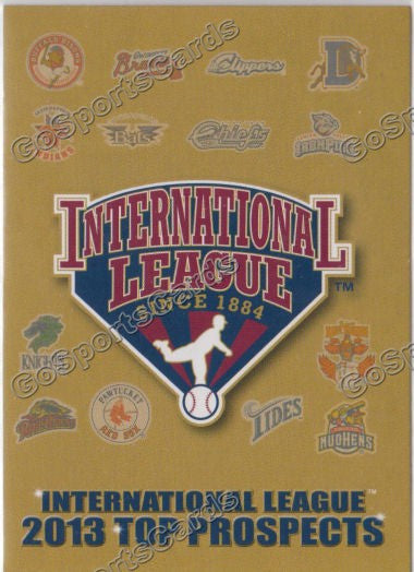 2013 International League Top Prospects IL Header Checklist Card
