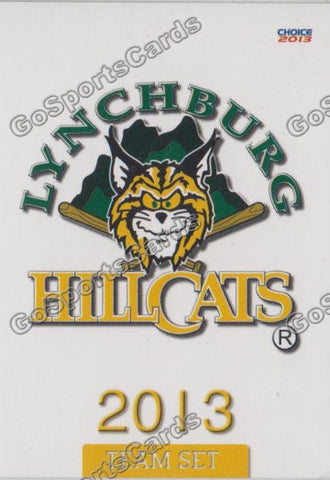 2013 Lynchburg Hillcats Header Checklist Card