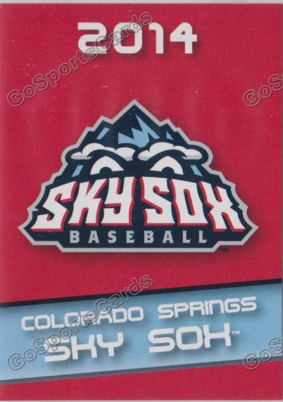 2014 Colorado Springs Sky Sox Header Checklist