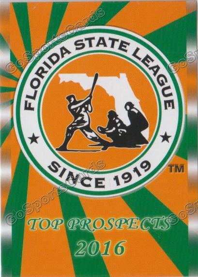 2016 Florida State League Top Prospect FSL Header Checklist