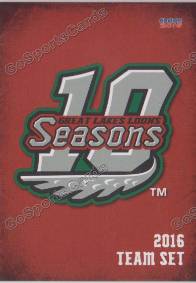 2016 Great Lakes Loons Header Checklist