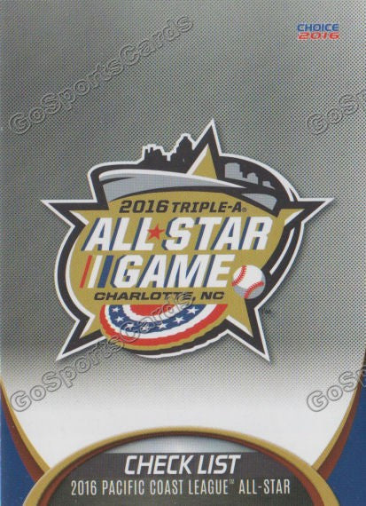 2016 Pacific Coast League All Star Header Checklist