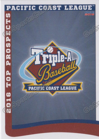 2016 Pacific Coast League Top Prospect PCL Header Checklist