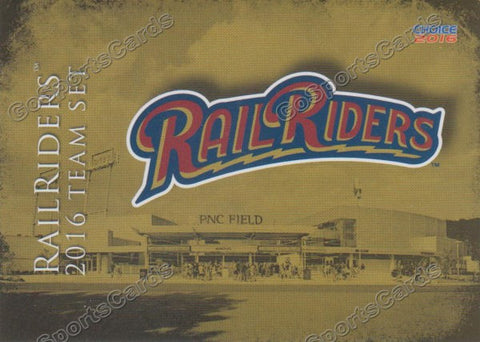 2016 Scranton Wilkes Barre RailRiders Header Checklist