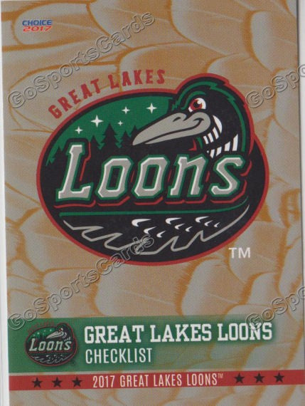 2017 Great Lakes Loons Header Checklist