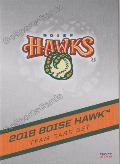 2018 Boise Hawks Header Checklist