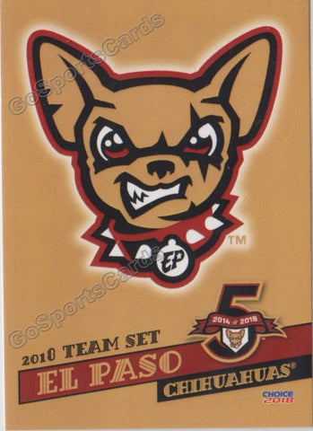 2018 El Paso Chihuahuas Header Checklist