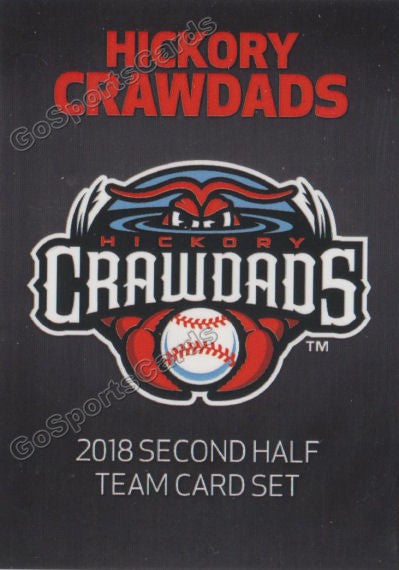 2018 Hickory Crawdads 2nd Header Checklist