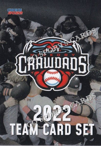 2022 Hickory Crawdads 2nd Header Checklist