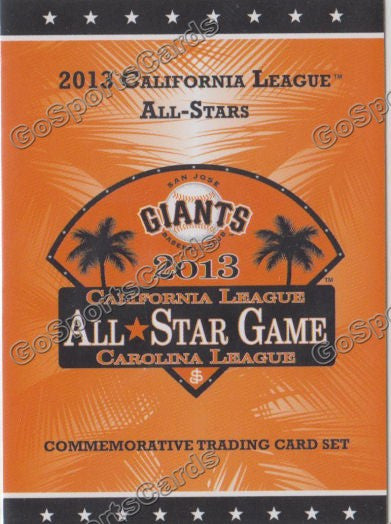 2013 California League All Star Header Card