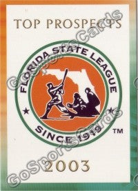 2003 Florida State League Top Prospects Header Card