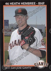 2011 San Jose Giants Heath Hembree