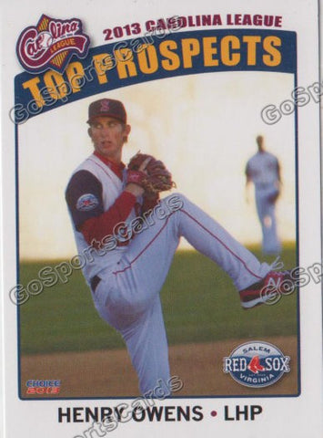 2013 Carolina League Top Prospect Henry Owens