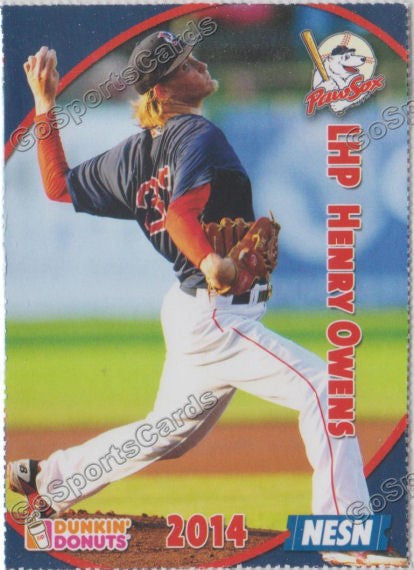 2014 Pawtucket Red Sox SGA Dunkin Donuts Henry Owens