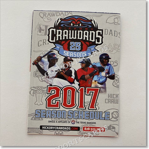 2017 Hickory Crawdads Pocket Schedule