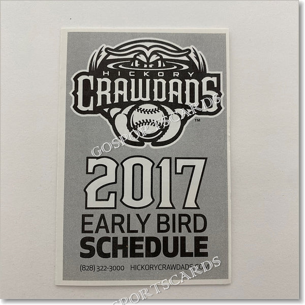 2017 Hickory Crawdads Early Bird Pocket Schedule