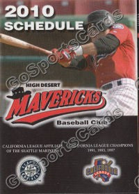 2010 High Desert Mavericks Pocket Schedule