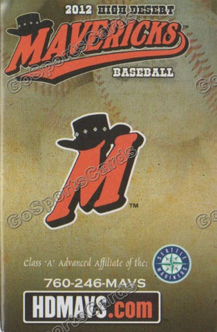 2012 High Desert Mavericks Pocket Schedule