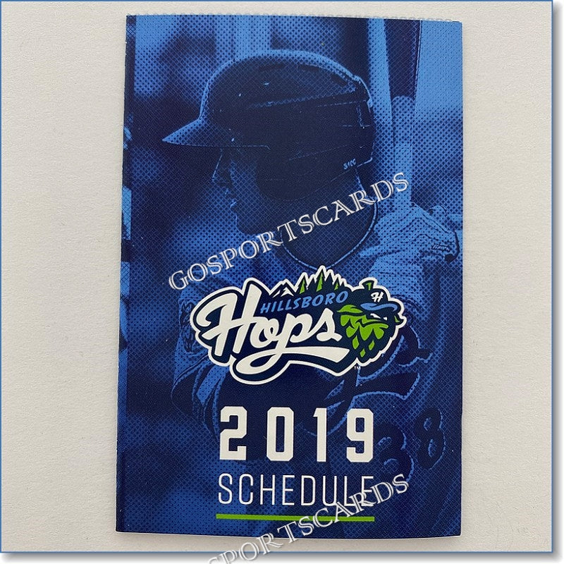 2019 Hillsboro Hops Pocket Schedule Go Sports Cards