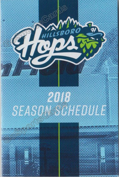 2018 Hillsboro Hops Pocket Schedule