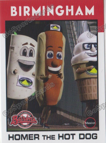 2016 Birmingham Barons Homer the Hot Dog Mascot
