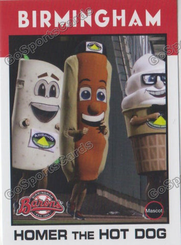 2016 Birmingham Barons Homer the Hot Dog Mascot