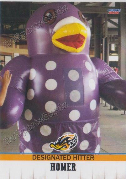 2021 Akron RubberDucks Homer Mascot