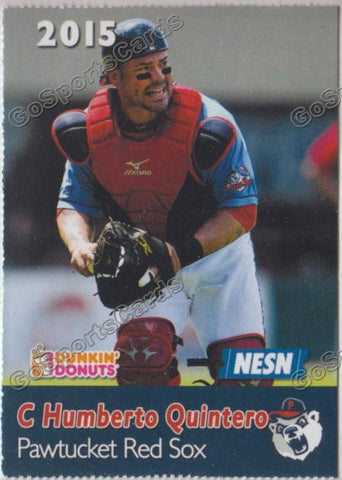 2015 Pawtucket Red Sox SGA Dunkin Donuts Humberto Quintero