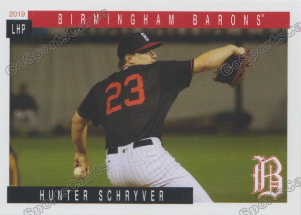 2019 Birmingham Barons Hunter Schryver