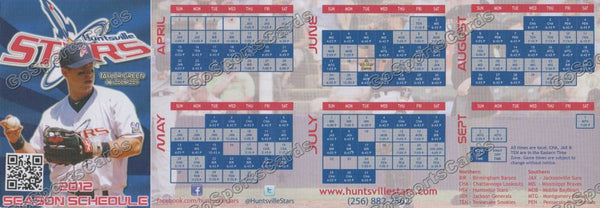 2012 Huntsville Stars Pocket Schedule (Flat)(Taylor Green)