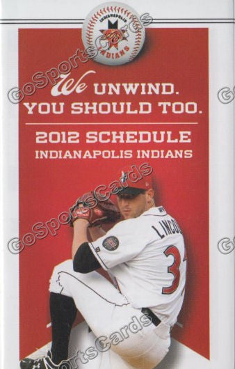 2012 Indianapolis Indians Pocket Schedule (Brad Lincoln)