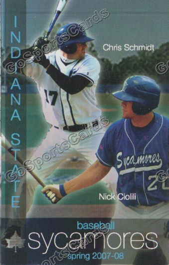 Chris Schmidt Nick Ciolili 2007-2008 Indiana State Sycamores Pocket Schedule