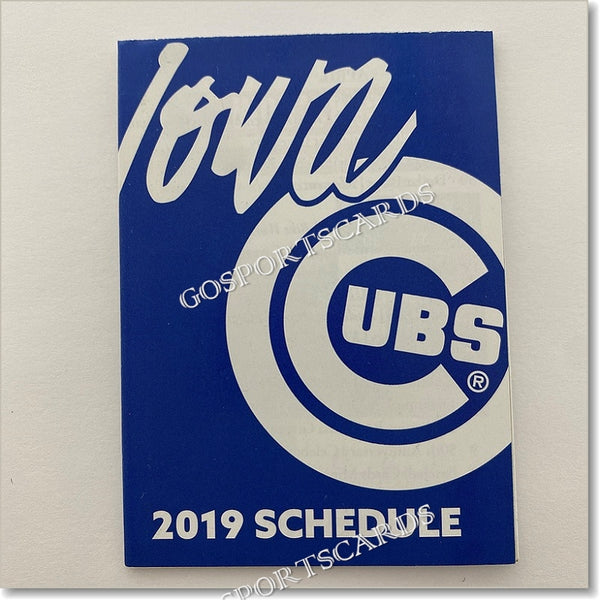 2019 Iowa Cubs Pocket Schedule