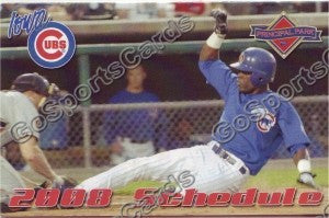 2008 Iowa Cubs Pocket Schedule