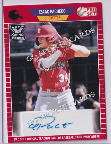 2021 Leaf Pro Set PS-IP1 Izaac Pacheco XRC Autograph Red