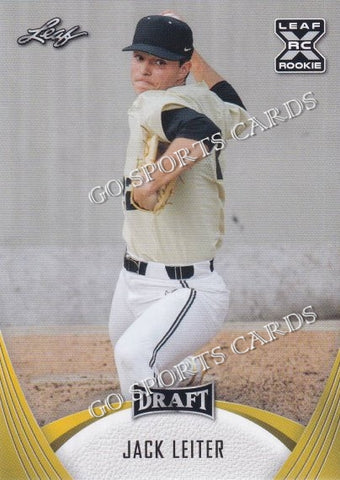 2021 Leaf Draft Gold 32 Jack Leiter XRC