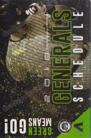 2018 Jackson Generals Pocket Schedule