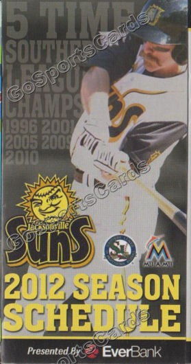 2012 Jacksonville Suns Pocket Schedule (Kevin Mattison)