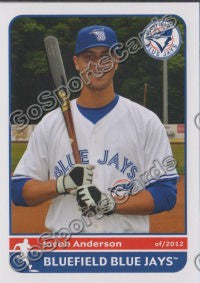 2012 Bluefield Blue Jays Jacob Anderson