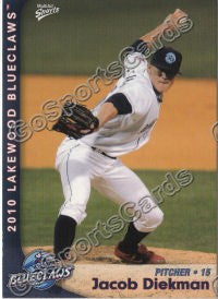 2010 Lakewood BlueClaws Jake Jacob Diekman