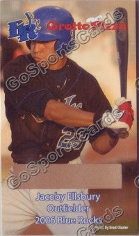 2008 Grotto Pizza Wilmington Blue Rocks Jacoby Ellsbury