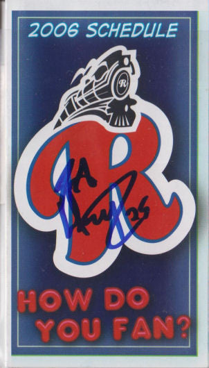 JA Happ 2006 Reading Phillies Pocket Schedule (Autograph)