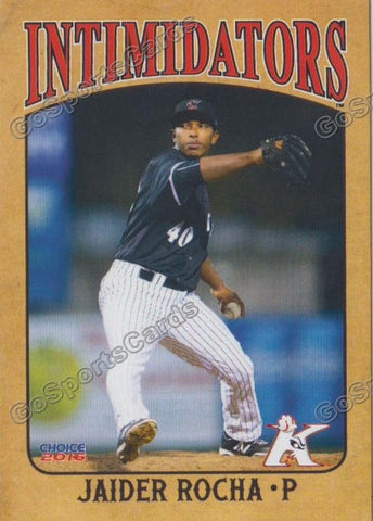  2016 Kannapolis Intimidators Jaider Rocha