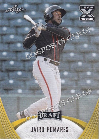 2021 Leaf Draft Gold 34 Jairo Pomares XRC